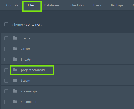 Project Zomboid folder location in GPanel